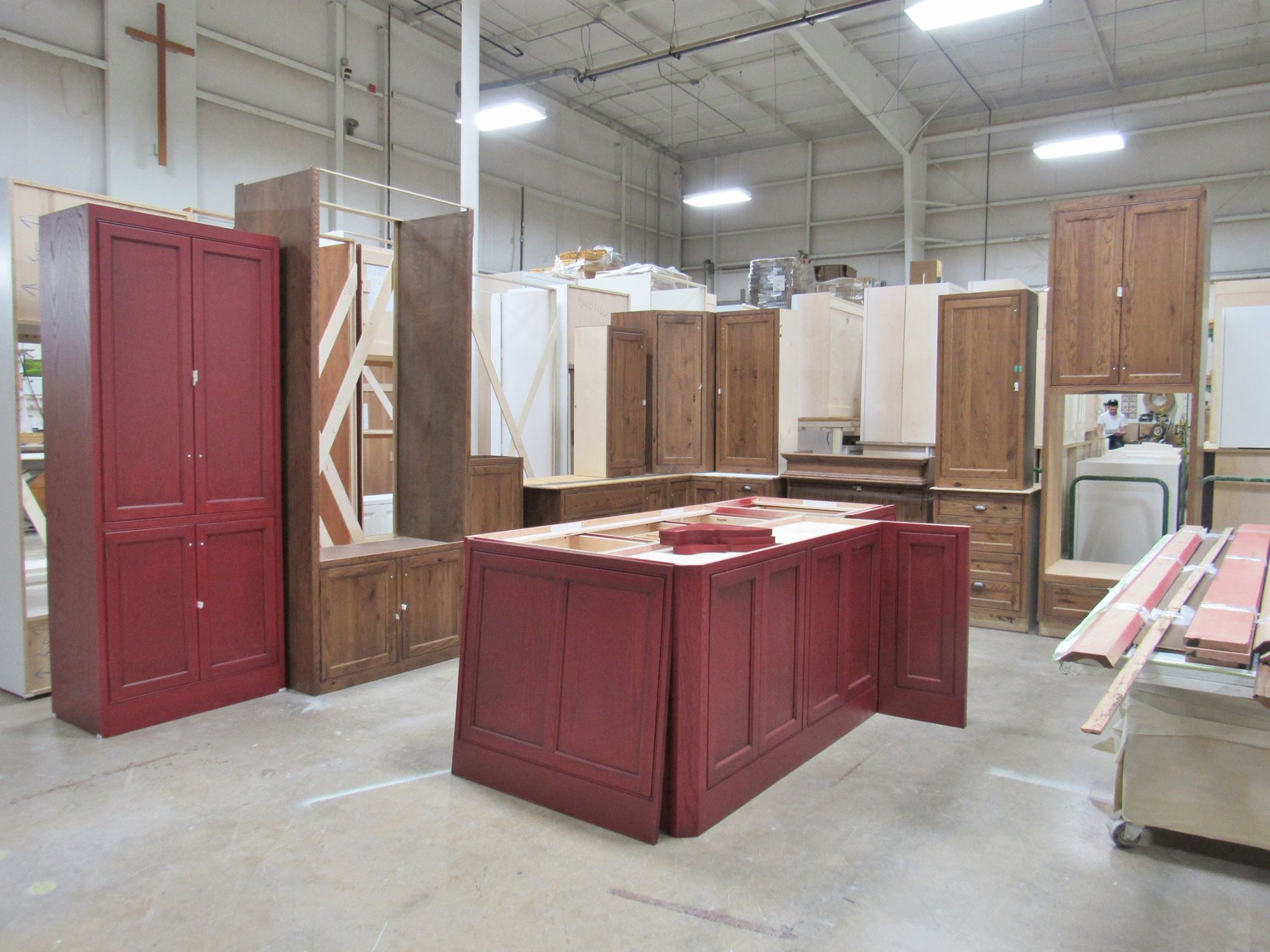 Rustic Red Oak Kitchen Cabinets red cabinets can be considered bright kitchen cabinet colors