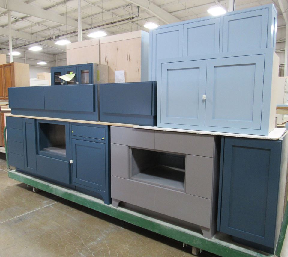 Blue and Grey Kitchen Cabinet Colors blue and grey bright kitchen cabinet colors at kountry kraft cabinetry