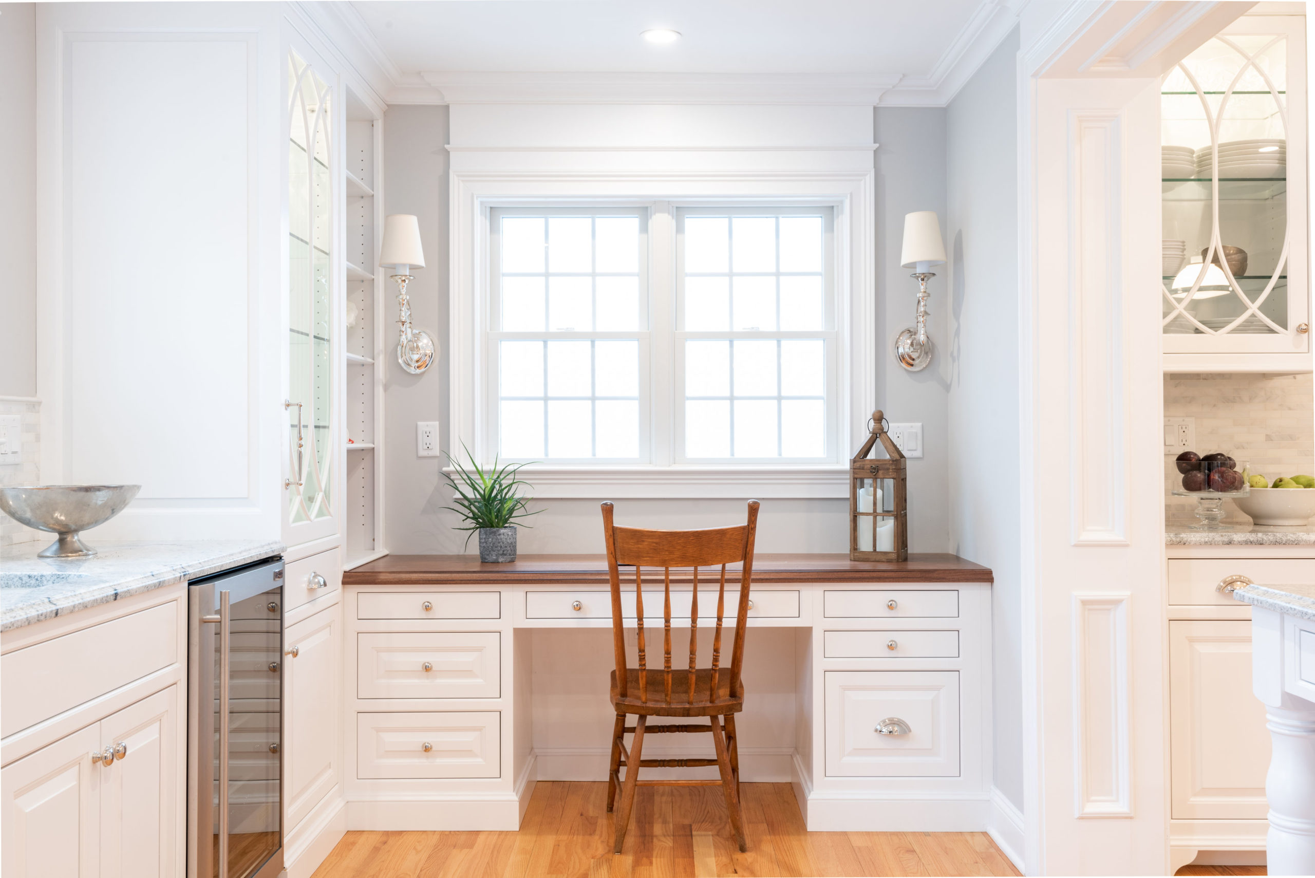Kitchen Office Space Built-In Kitchen Office Space with a Desk