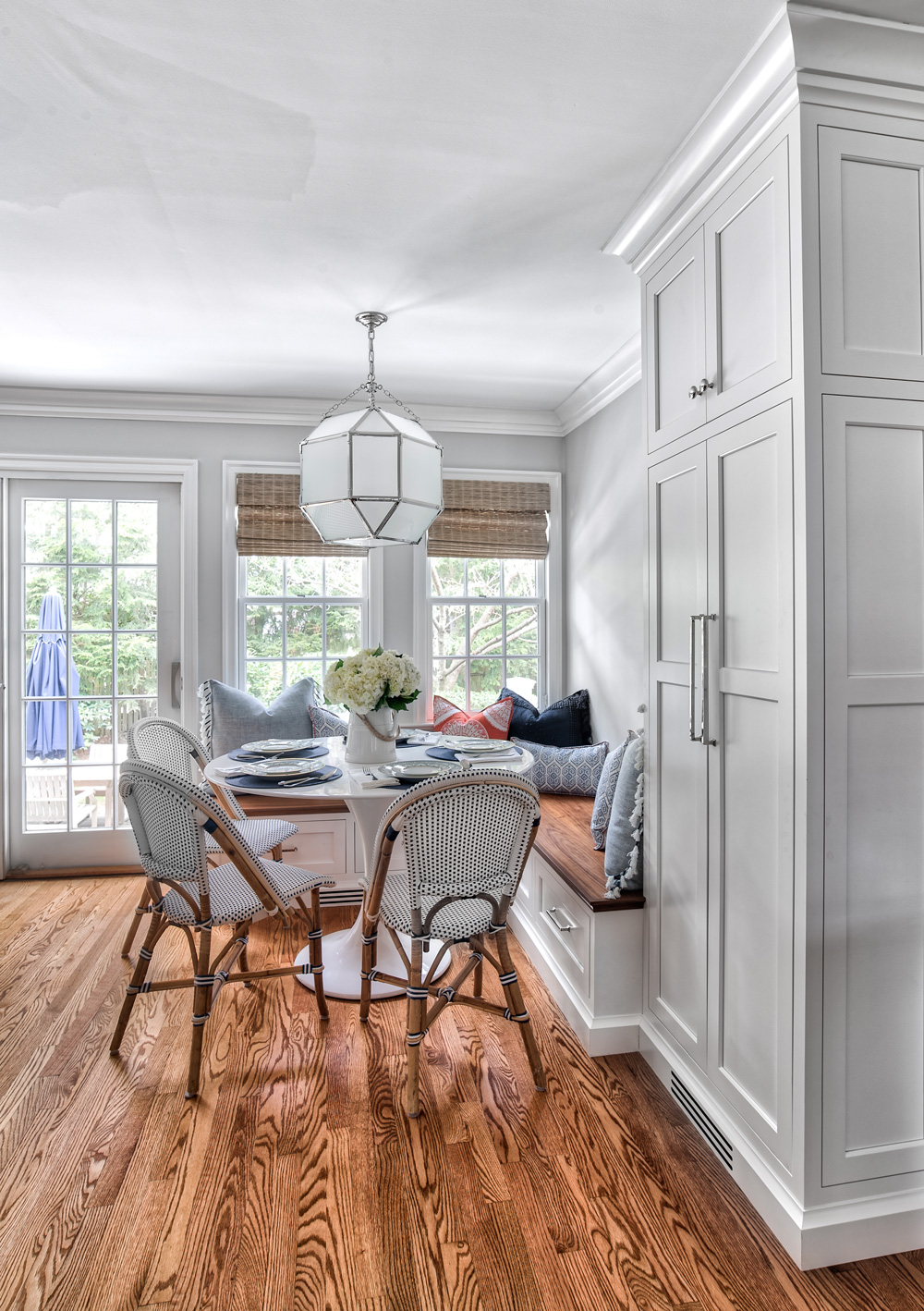 Built-In Banquette Dining Room Storage Cabinets Dining Room Storage Cabinets in the form of banquette seating with bench storage