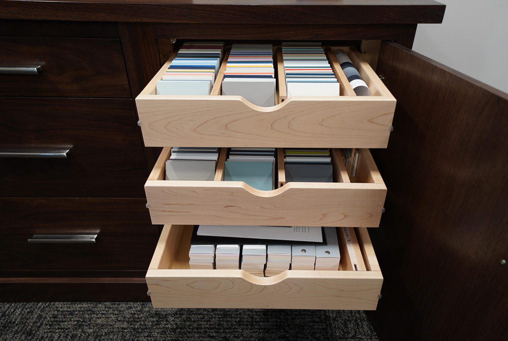Office Cabinetry with Customized Drawers Office Cabinetry with Customized Drawers for Filing