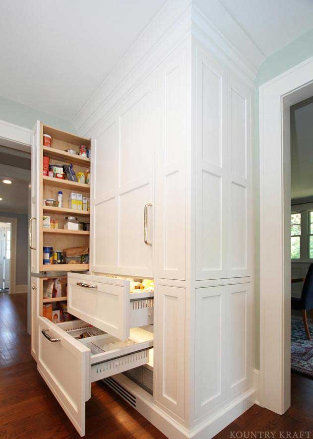 freezer drawers provide convenience and more room for small kitchen storage ideas
