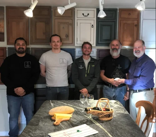 Andres; Christopher (Chris) Gray; Nicholas (Nick) Palladino; Anthony Palladino; and Roger Yiengst, Sales Manager at Kountry Kraft