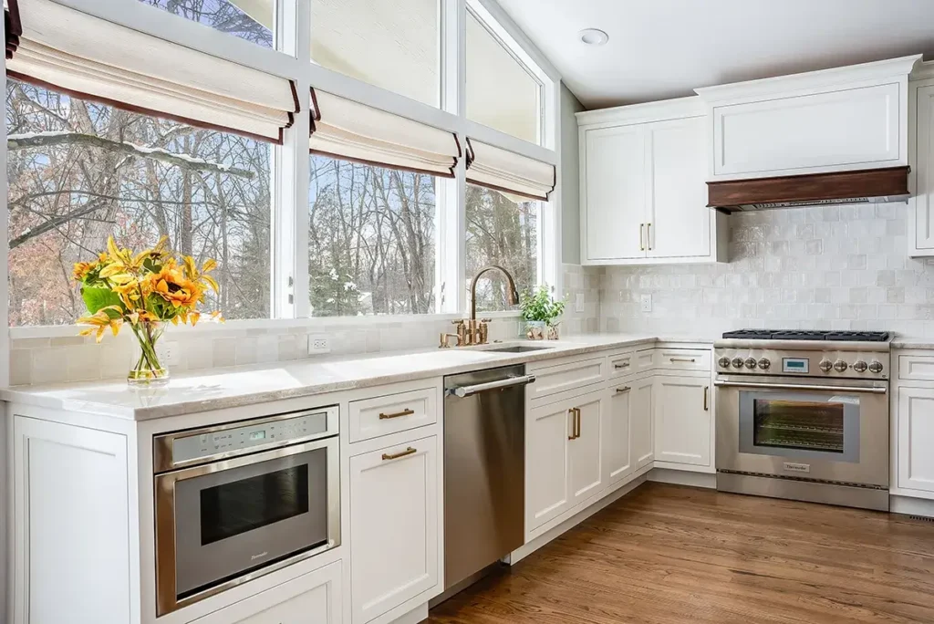 Quartzite Countertop and Custom Blinds