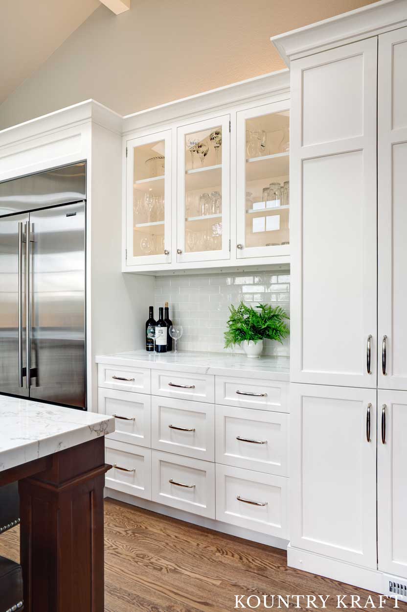 Tall White Kitchen Cabinets in Lafayette, California